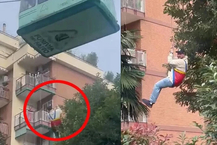 Cable car crash in the Italian mountains