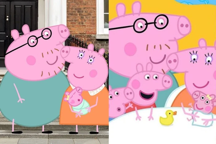 Das Schweinchen Peppa hat eine Schwester geboren