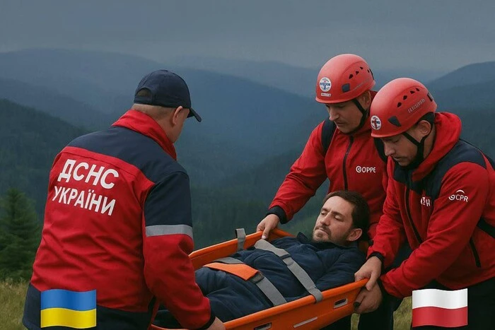 Українські рятувальники врятували чоловіка в польських горах