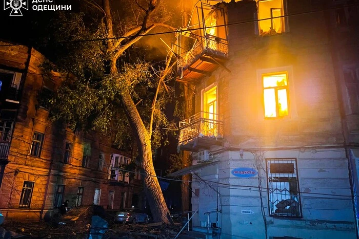 The police showed the first moments after the drone attack on Odesa