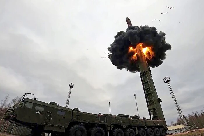 Graphic image of nuclear threat