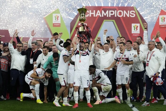 Bologna wins the Coppa Italia for the first time in 51 years