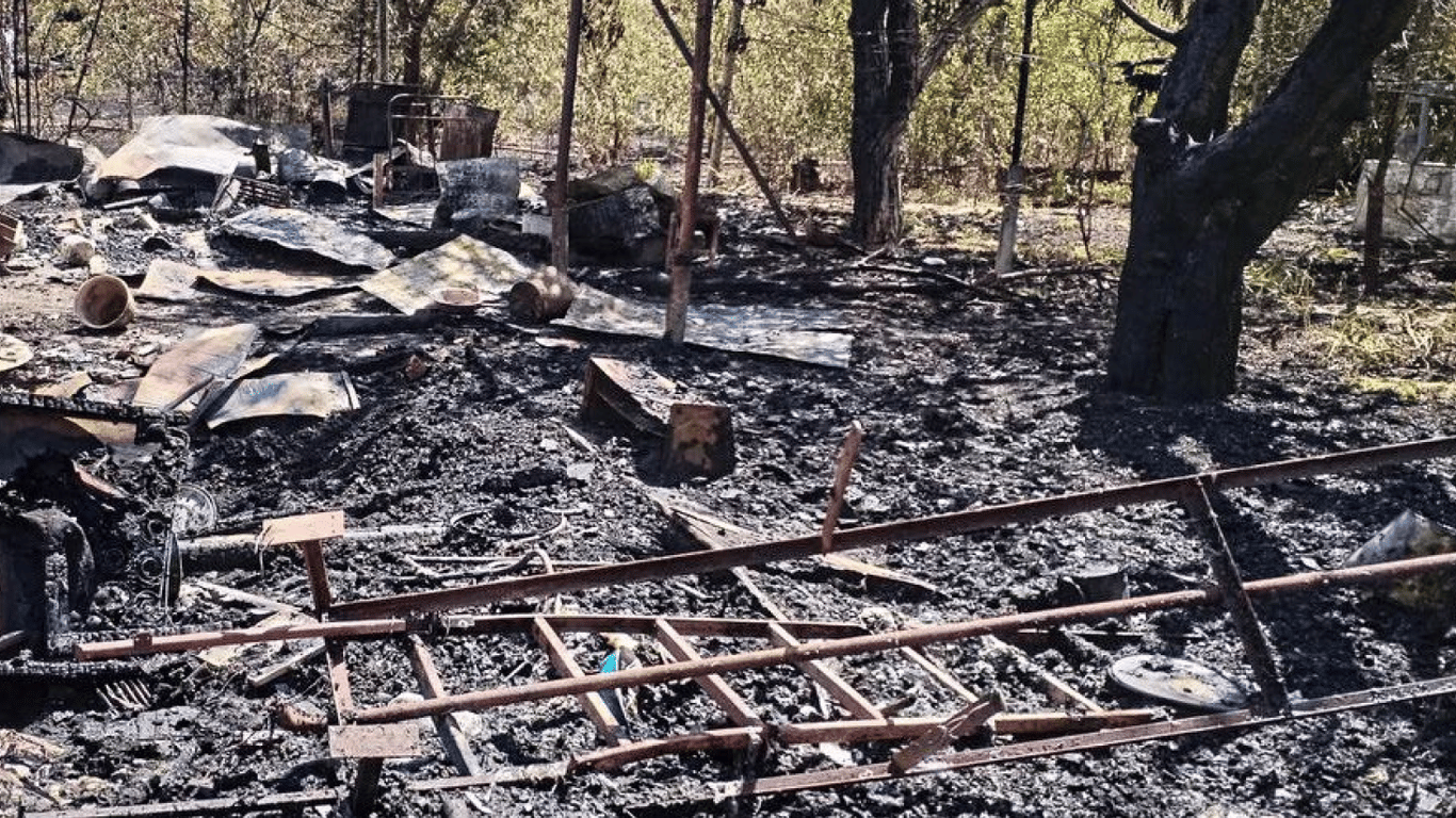 Fire in Odesa Region - Abandoned Buildings and Dry Grass Burned