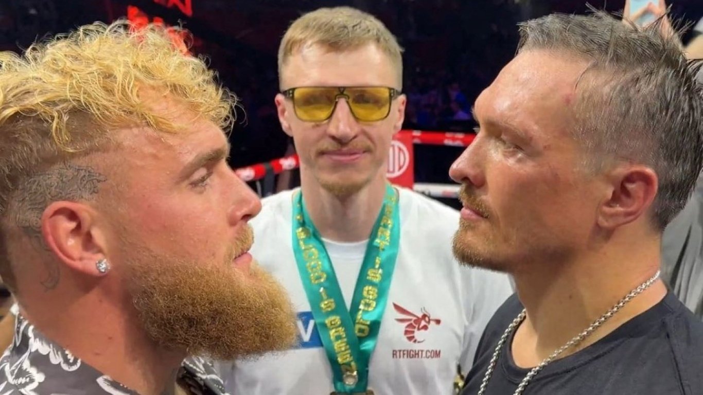 Usyk stoczył staredown z Jake'iem Paulem i otrzymał wyzwanie do walki