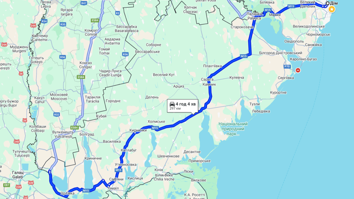 Departure abroad — traffic jams stretch as far as the checkpoint on the Odesa-Reni highway