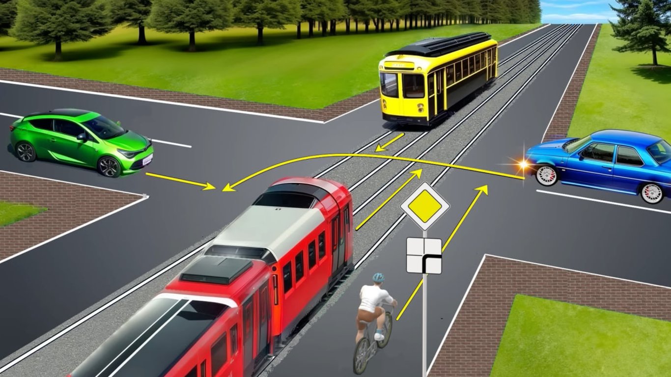 Test of Traffic Rules at the Intersection — Who Goes First